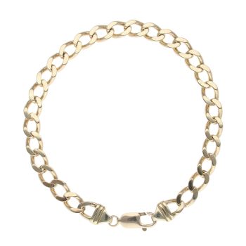9ct Yellow Gold Curb Bracelet 9.5"