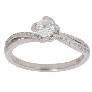 18ct White Gold 0.43ct Brilliant Cut Diamond Solitaire Ring