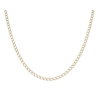 9ct Yellow Gold Curb Chain 20"