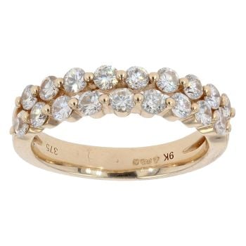 9ct Yellow Gold 1.01cts Diamond Eternity Ring by Anya Belle