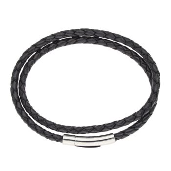 Unique & Co Black Duo Leather Bracelet