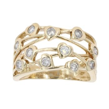 9ct Yellow Gold 0.50ct Brilliant Cut Diamond Fancy Ring