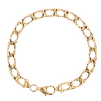 18ct Yellow Gold Curb Bracelet 8"