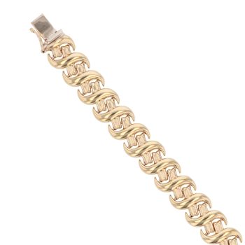 9ct Yellow Gold Patterned Fancy Bracelet 7"