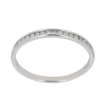 9ct White Gold 0.17ct Diamond Half Eternity Ring