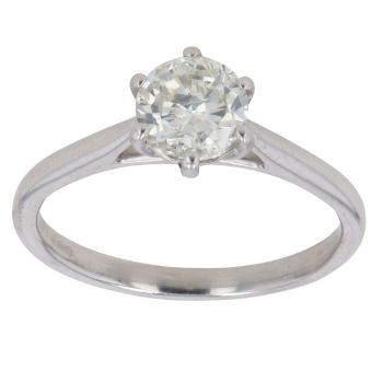 Platinum 0.80ct Brilliant Cut Diamond Solitaire Ring
