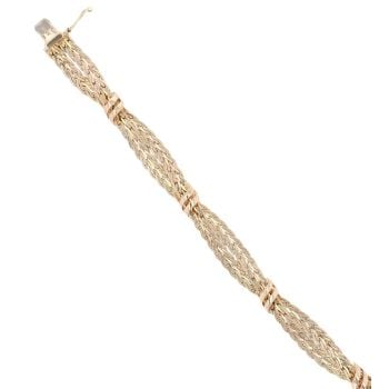 9ct Yellow Gold Twist Bracelet 7.5"