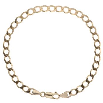 9ct Yellow Gold Curb Bracelet 8"