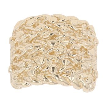 9ct Yellow Gold Five Row Keeper Ring
