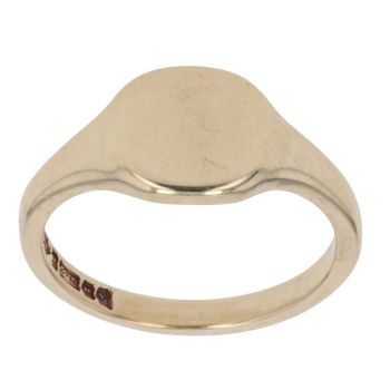 9ct Yellow Gold Plain Signet Ring