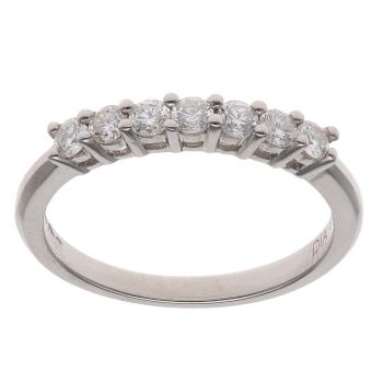 Platinum 0.33ct Brilliant Cut Diamond Seven Stone Eternity Ring