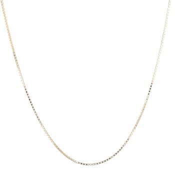18ct Yellow Gold Box Chain 18"