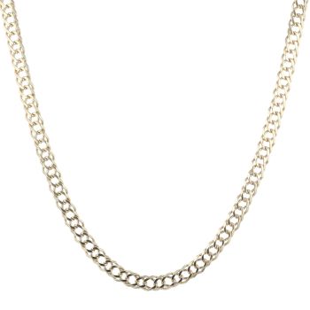 9ct Yellow Gold Double Curb Chain 22"