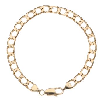 9ct Yellow Gold Curb Bracelet 8.5"
