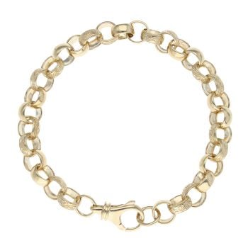 9ct Yellow Gold Belcher Bracelet 8"