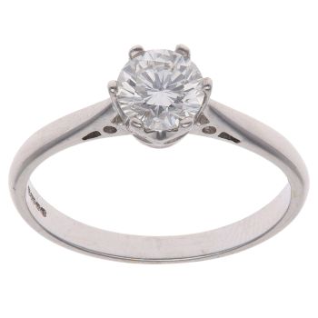 18ct White Gold 0.75ct Brilliant Cut Diamond Solitaire Ring