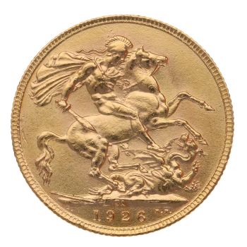 1926 George V Large Head South Africa Full Sovereign Coin