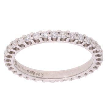 18ct White Gold 1.10ct Diamond Full Eternity Ring