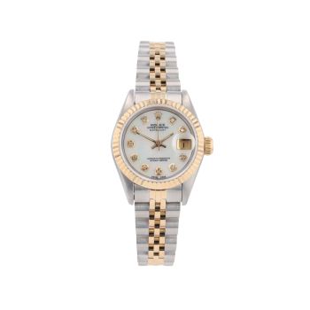 Rolex Custom Datejust Pre Owned Watch Ref 69173