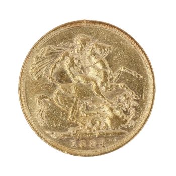 1894 Victoria Old Head Australia Full Sovereign Coin
