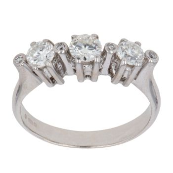 18ct White Gold 0.75ct Brilliant Cut Diamond Fancy Ring
