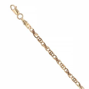 9ct Yellow Gold Fancy Bracelet 7.5"