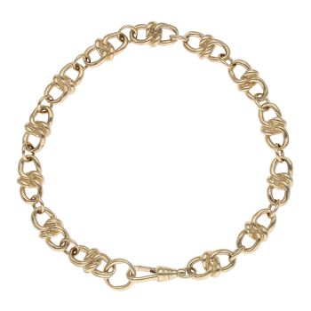 9ct Yellow Gold Fancy Bracelet 9"