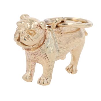 9ct Yellow Gold Bulldog Pendant