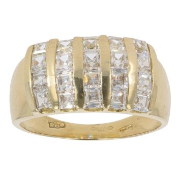 18ct Yellow Gold Cubic Zirconia Fancy Ring