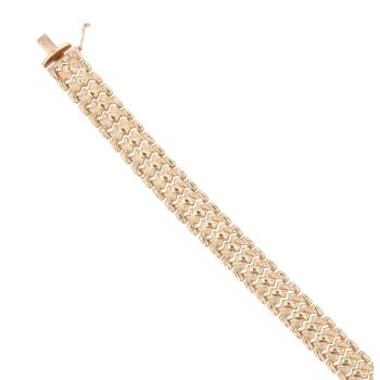 9ct Yellow Gold Fancy Bracelet 7.5"