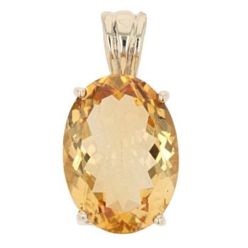 9ct Yellow Gold Citrine Solitaire Pendant