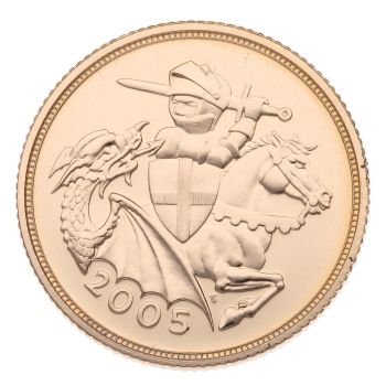 2005 Elizabeth II Fourth Portrait UK Full Sovereign Coin