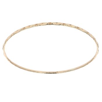 9ct Yellow Gold Patterned Bangle