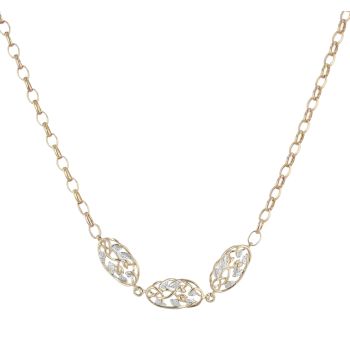 9ct Yellow Gold Filigree Belcher Chain 18"
