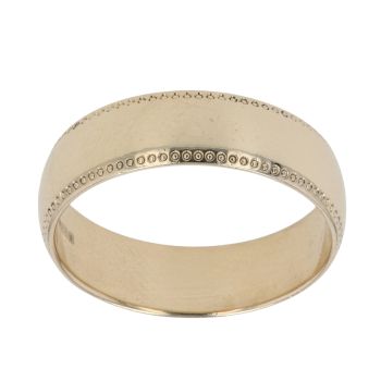 9ct Yellow Gold Milgrain Wedding Band 6.1mm
