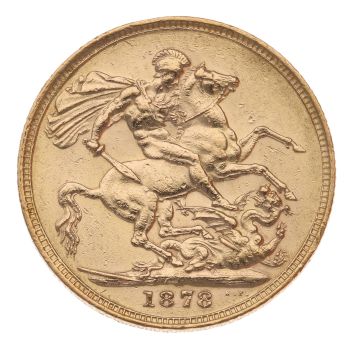 1878 Victoria Victoria Young Head Australia Full Sovereign Coin