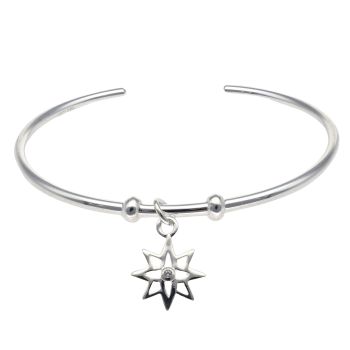Silver Children's Star Torque Bangle By Icesia