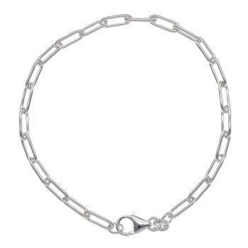 Silver Paperclip Link Bracelet 7.5" By Icesia