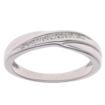 9ct White Gold 0.10ct Diamond Eternity Ring