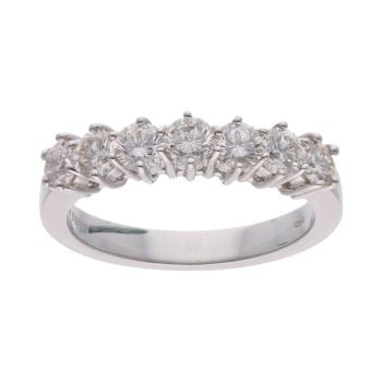 18ct White Gold 1.24ct Diamond Half Eternity Ring