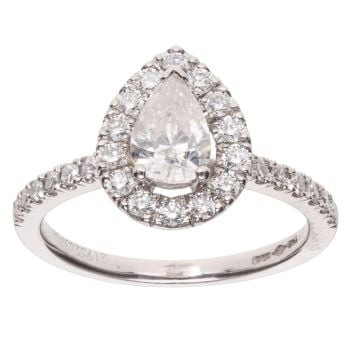 Platinum 1.00ct Diamond Cluster Ring