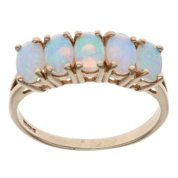 9ct Yellow Gold Opal Five Stone Ring