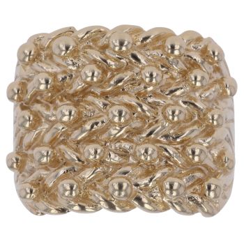 9ct Yellow Gold Five Row Keeper Ring