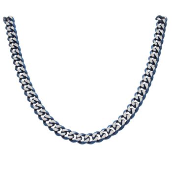 Unique & Co Stainless Steel Blue Curb Chain 20"