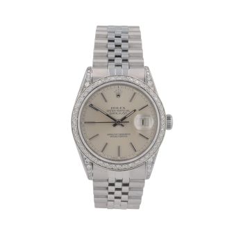 Rolex Custom Datejust Pre Owned Watch Ref 16014