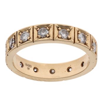 14ct Yellow Gold 0.65ct Brilliant Cut Diamond Full Eternity Ring