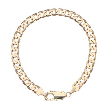 9ct Yellow Gold Curb Bracelet 7.5"