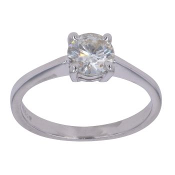 Platinum 0.70ct Round Brilliant Cut Diamond Solitaire Ring