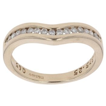 9ct Yellow Gold 0.25ct Brilliant Cut Diamond Wishbone Ring