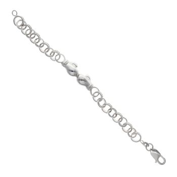 Silver Boxing Glove Belcher Bracelet 6" By Icesia